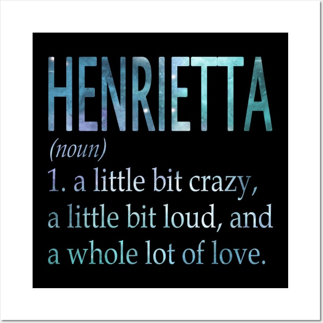 Henrietta Wall Art by Guitar Hero-Typography 